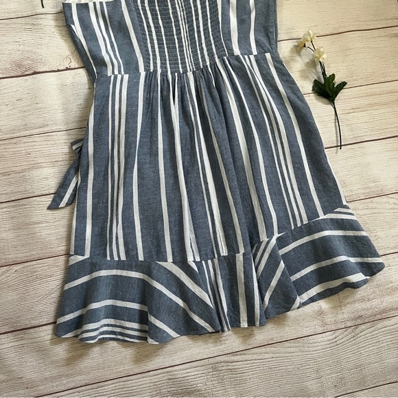 Express Ruffle Linen-Blend Mini Dress - Picture 7 of 15